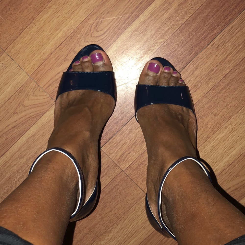 Chic! Royal Blue Prada sandals!! I own similar 😕